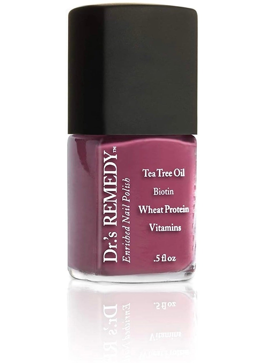 Dr’s Remedy Enriched Nail Polish: Non Toxic, All Natural, and Organic - Doctor Formulated: Strengthens, Restores, Heals, and Protects '24-Free' - BRAVE Berry