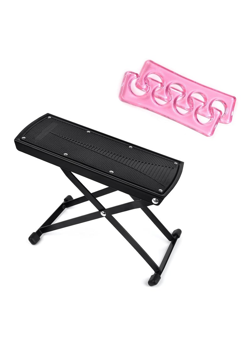 KADS Pedicure Foot Rest with Toe Separator, Adjustable Foot Rest for Easy at Home Pedicures, No More Bending or Stretching Pedicure Tools, Non-Slip Sturdy Legs, Beauty Pedicure Kit