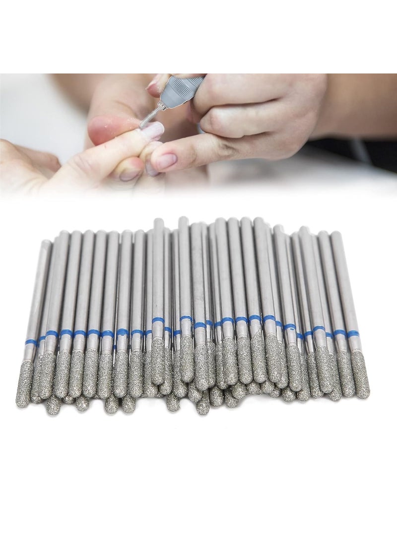 50pcs Nail Drill Bits, Nail Cutter Drill Bit for Manicure Gel Nails Cuticle Polishing Bit Nails Manicure Pedicure Drill Tool Kit Polishing File Grinding Heads Tools for Nail Salon (M-41.25)