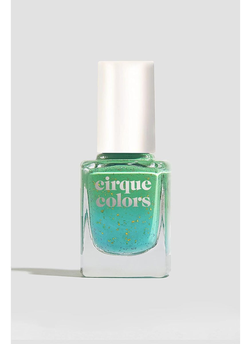Cirque Colors Thermal Temperature Color Changing Mood Nail Polish - Magic Turquoise - Speckled - 0.37 fl. oz. (11 ml) - Vegan, Cruelty-Free, Non-Toxic Formula