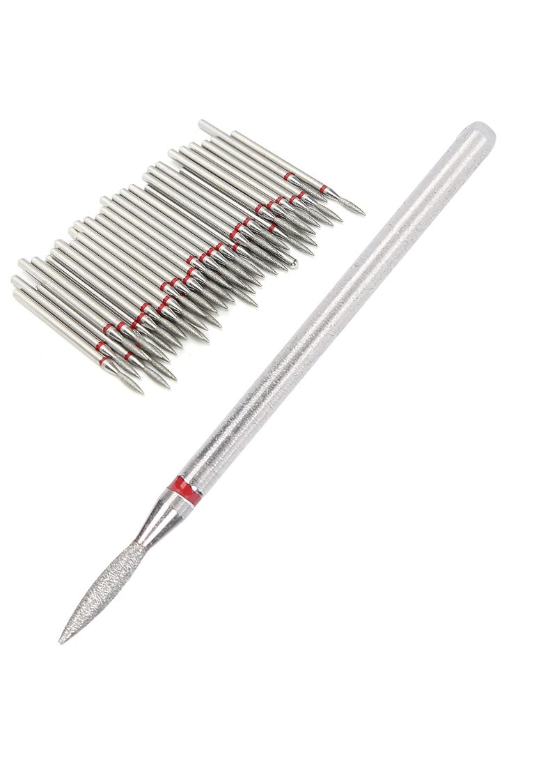 50pcs Nail Drill Bits Professional Nail Polishing Head Nail Grinding Bits Manicure Tools Electric Nail Drill Machine Accessories for Home Use, Nail Salon(F-1.8mm)
