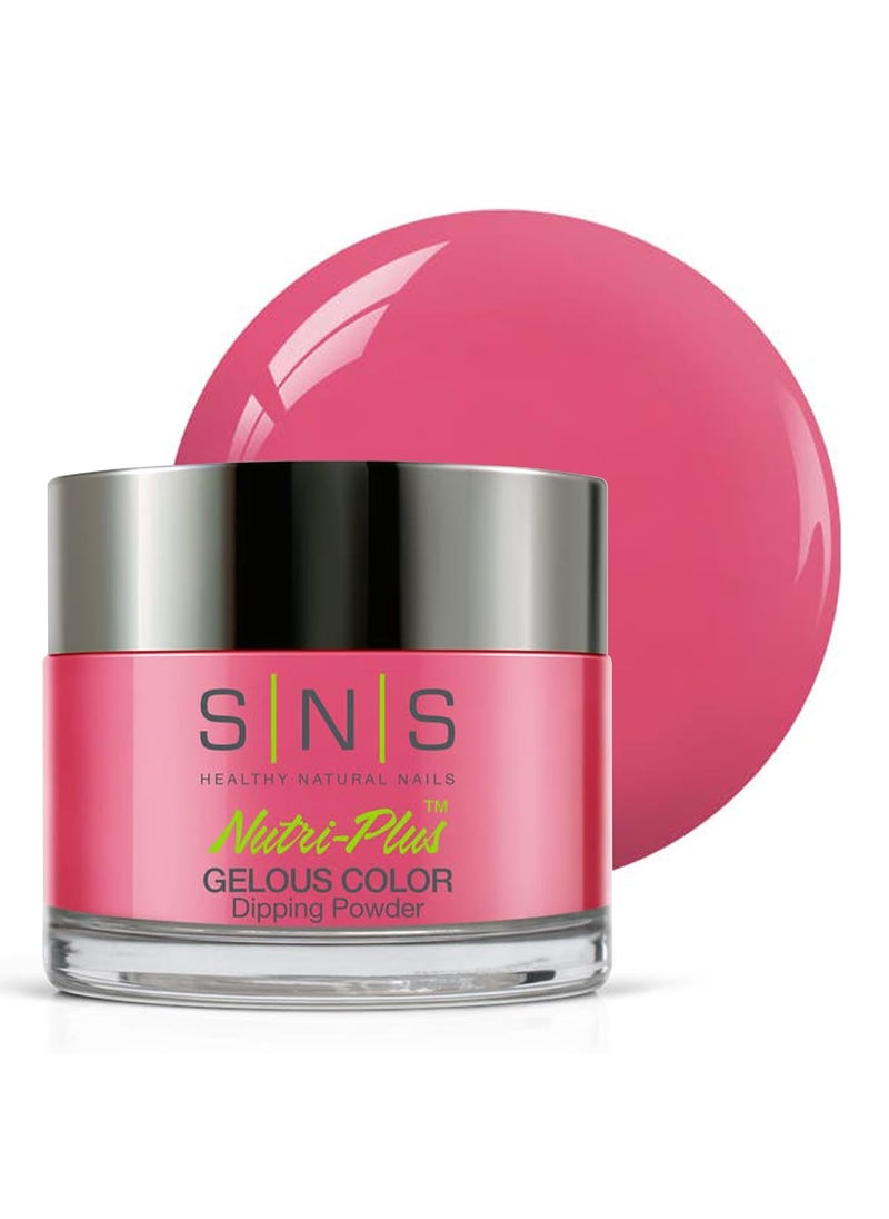 SNS Nail Dip Powder, Gelous Color Dipping Powder - Cosmo (Pink, Red/Fuchsia, Cream) - Long-Lasting Dip Nail Color Lasts 14 Days - Low-Odor & No UV Lamp Required - 1oz