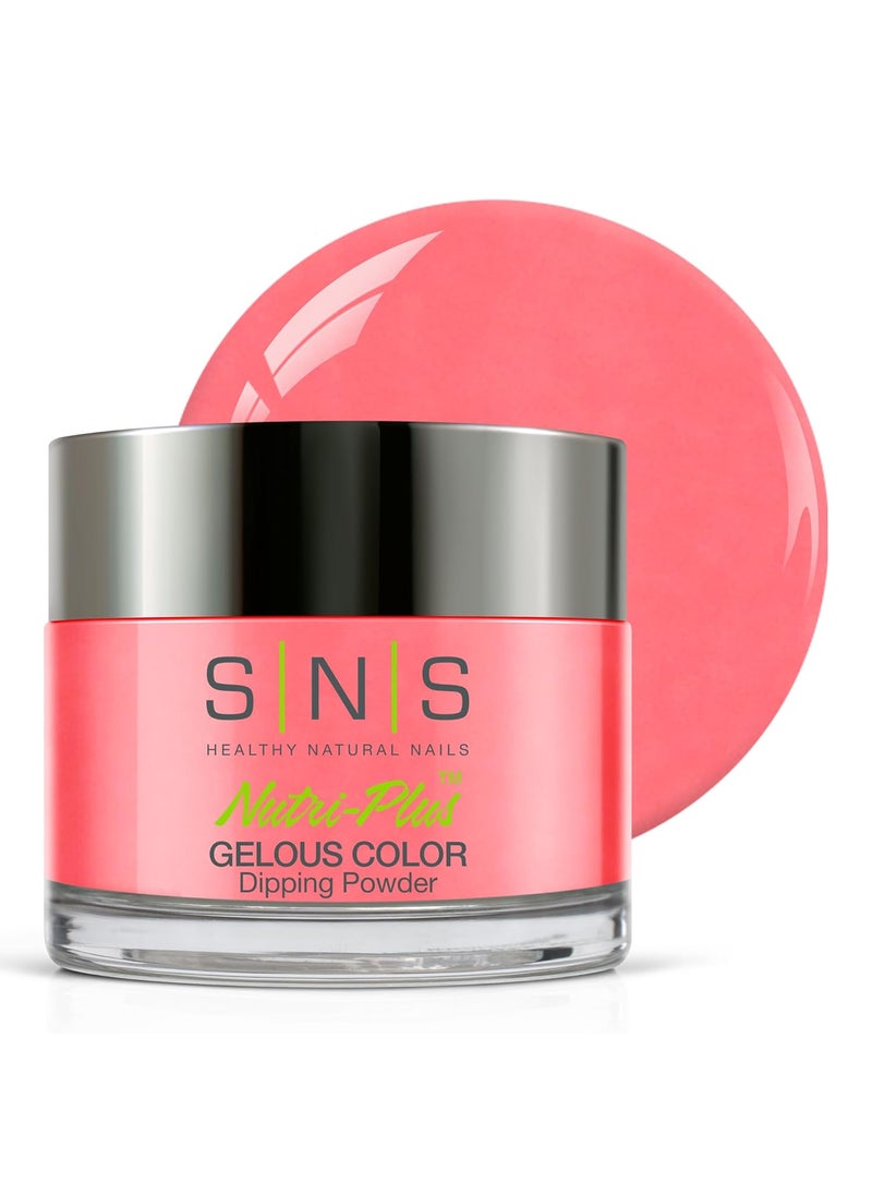 SNS Nail Dip Powder, Gelous Color Dipping Powder - Serengeti Safari (Orange Peach/Coral, Cream) - Long-Lasting Dip Nail Color Lasts 14 Days - Low-Odor & No UV Lamp Required - 1 OZ
