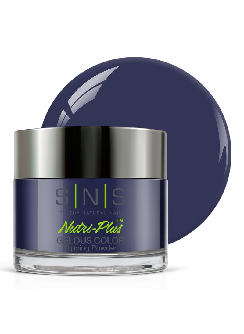 SNS Nail Dip Powder, Gelous Color Dipping Powder - Blue Note (Blue/Navy, Cream) - Long-Lasting Dip Nail Color Lasts 14 Days - Low-Odor & No UV Lamp Required - 1oz