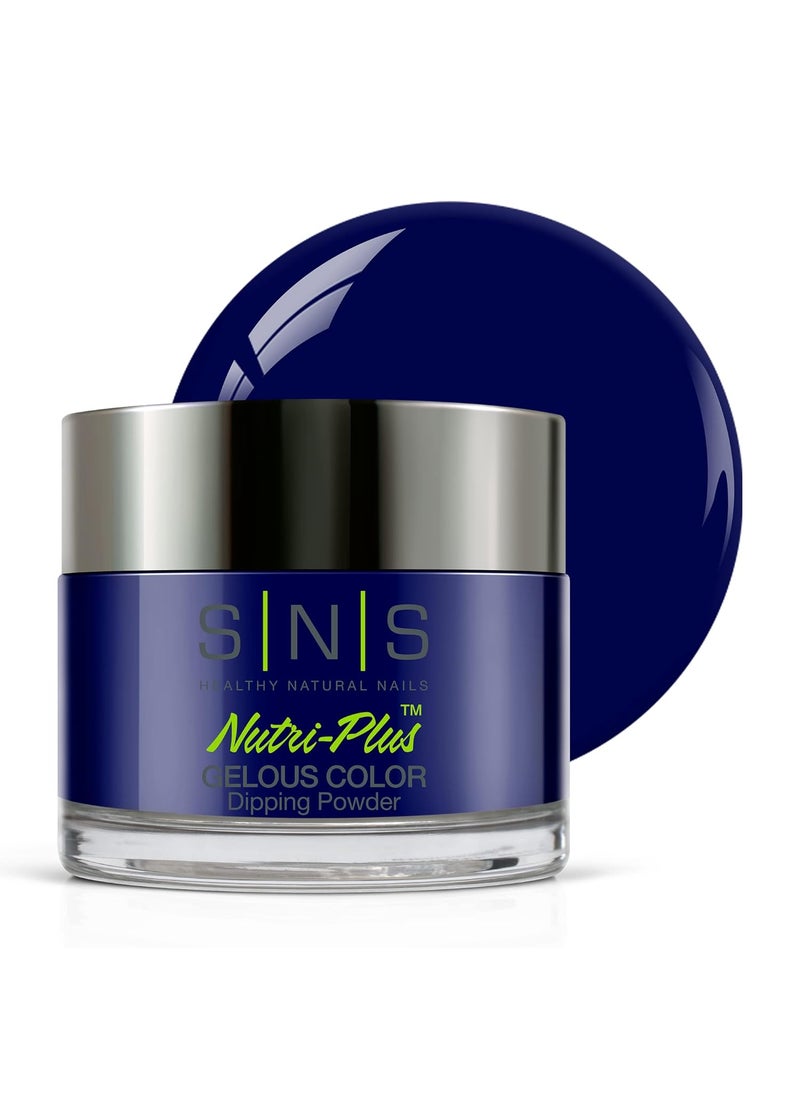 SNS Nail Dip Powder, Gelous Color Dipping Powder - Juniper Blue (Blue/Cobalt) - Long-Lasting Acrylic Nail Color & Polish Lasts 14 Days - Low-Odor & No UV Lamp Required – 1 oz