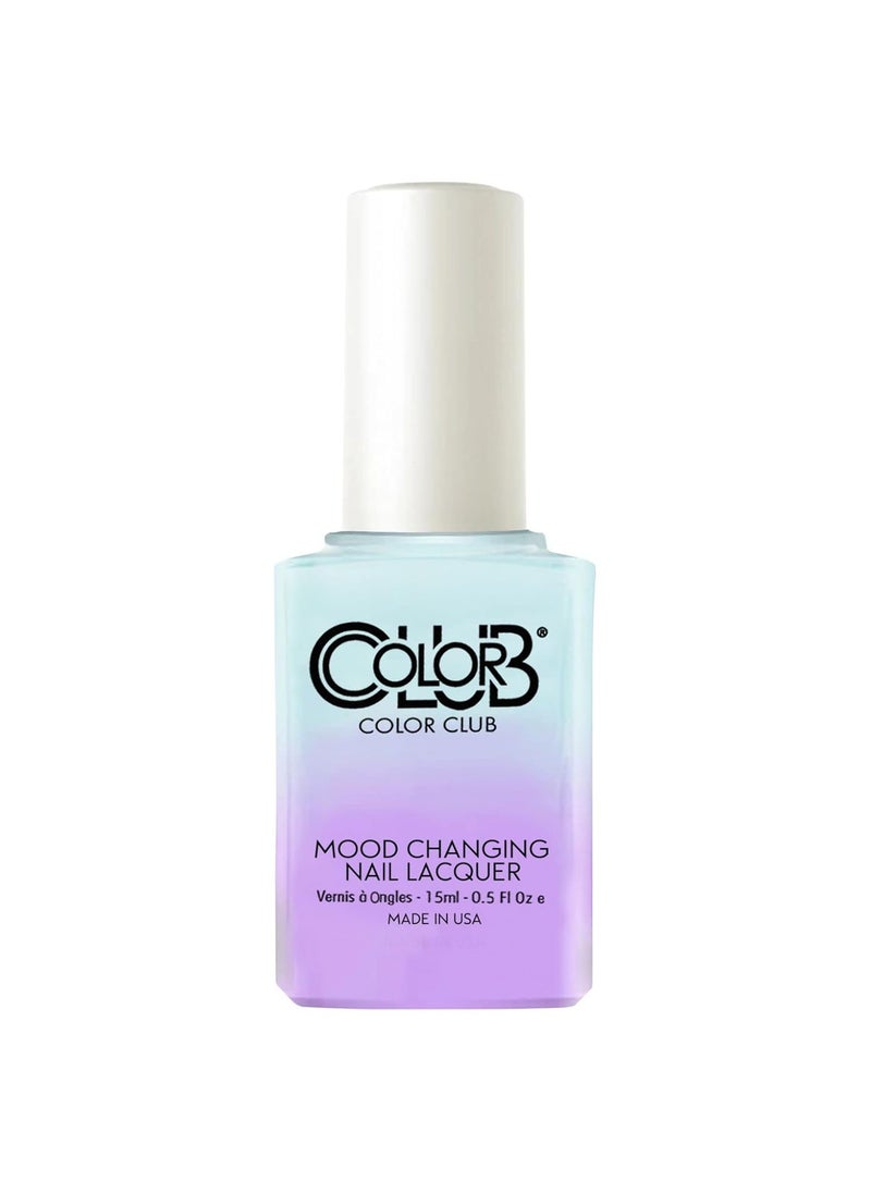 Color Club Blue Skies Ahead Color Club Nail Lacquer .5 Fl Ounce - 15 Ml, Color Changing Mood Nail Lacquer, 0.5 fluid_ounces