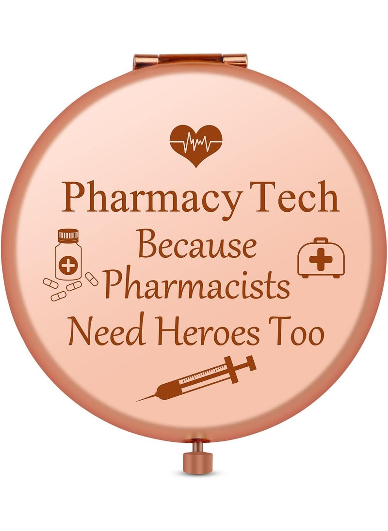 Pharmacist Appreciation Gifts for Women Thank You Gifts Rose Gold Compact Mirror Pharmacy Technician Gifts Pharmacist Graduation Gifts Pharmacy Tech Gift Medical School Graduation Gift Nursing Gift