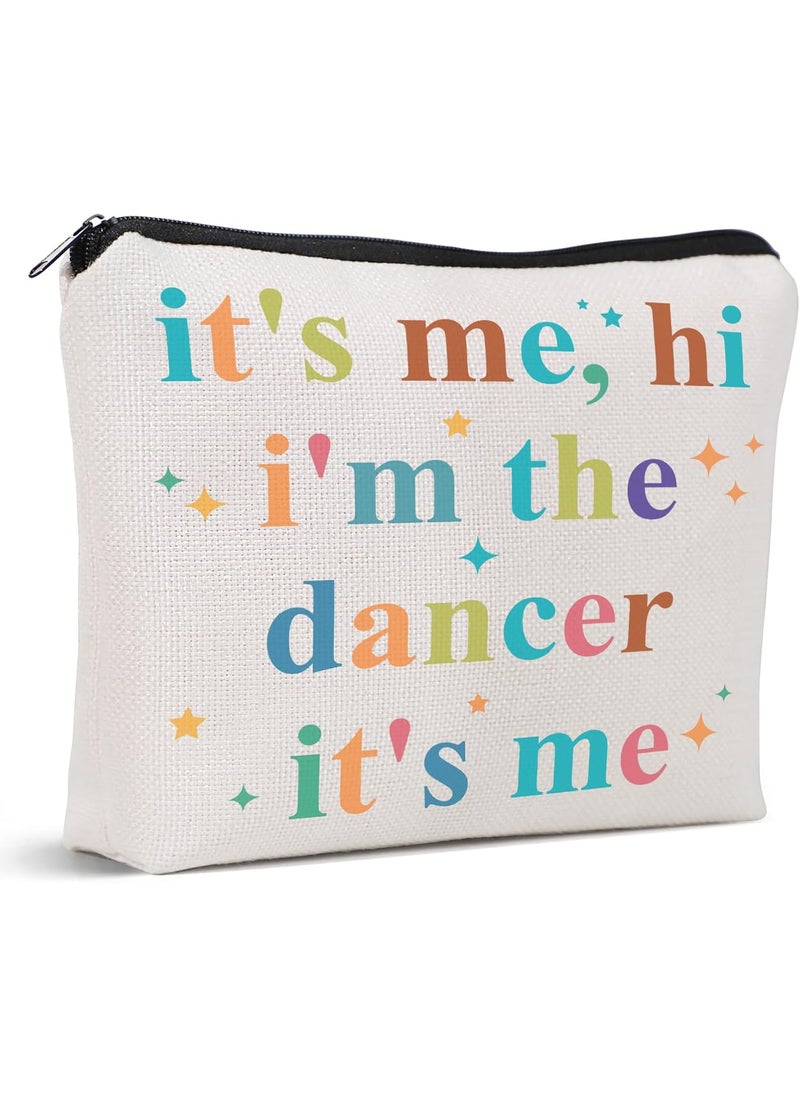 UAREHIBY Dancer Gifts for Girls,Dance Makeup Bag,Dance Cosmetic Bags for Dancers,Dance Recital Gifts for Her,Friend Sister,Dancer Stuff,Christmas Birthday Gifts for Dancer