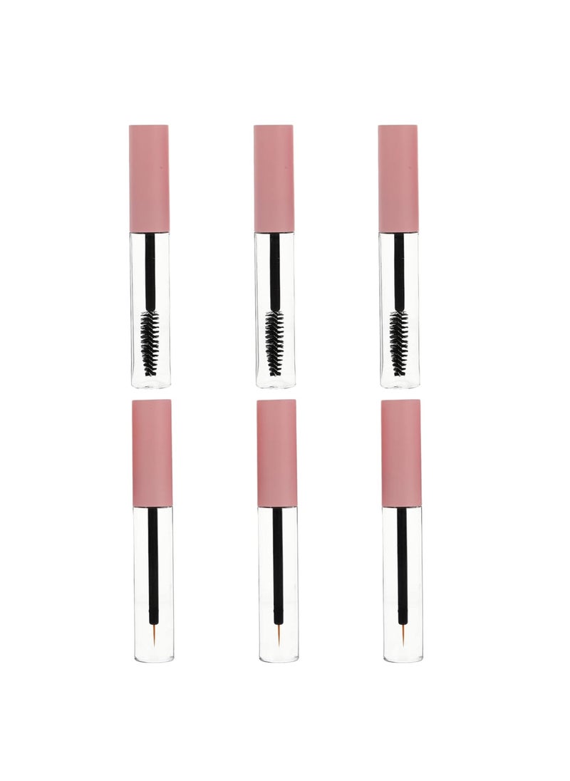 FOMIYES 6pcs 5ML Empty Mascara Tube Eyeliner Lip Gloss Tubes Black Eyelash Cream Container Bottle for Castor Oil DIY Cosmetics