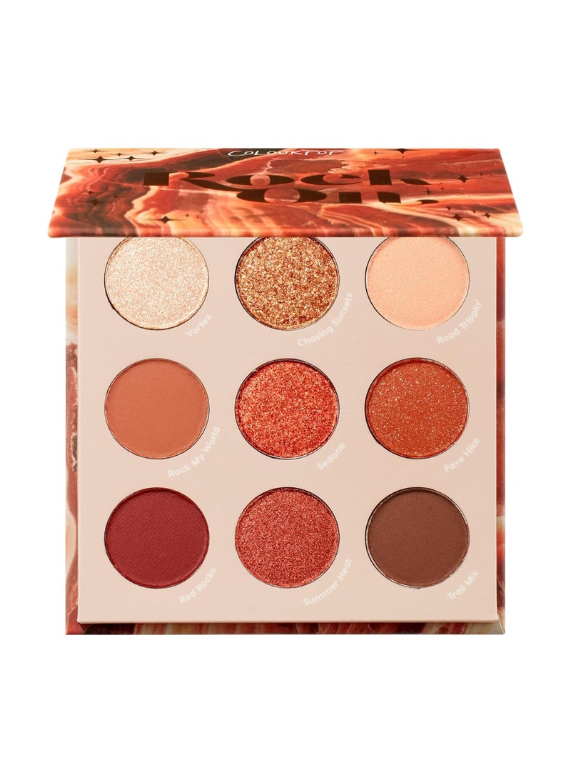 ColourPop Rock On Shadow Palette - Warm, Earthy Terracotta Palette with Metallic and Matte Finishes - High-Pigment Makeup with a Long-Wearing Formula (0.3 oz)