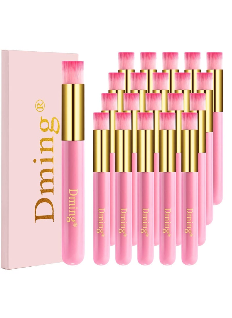 20 Pack Lash Shampoo Brushes, Eyelash Extension Cleansing Brush Peel Off Blackhead Remover Tool Nose Pore Deep Cleaning Brush Cosmetic Lash Cleanser Brush Facial Cleaning Brush (Pink)