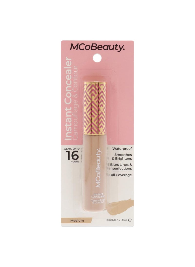 MCoBeauty Instant Camouflage And Contour Concealer - Highly Pigmented, Full Coverage - Instantly Brightens And Smooths The Skin - Blurs Imperfections And Corrects Dark Circles - Medium - 0.3 Oz