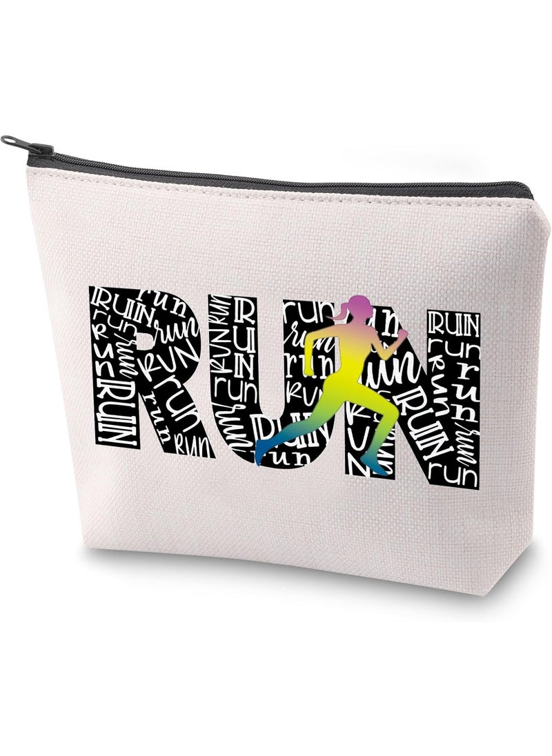 ZJXHPO Running Lover Gift Female Runner Survival Kit Marathon Lover Cosmetic Bag Running Team Inspired Gift (Run)