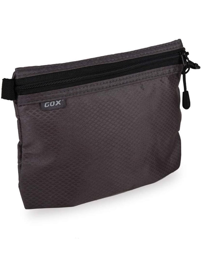 GOX Small Toiletry Bag for Men Bulk Cosmetic Bag Dopp Kit Carry On Zipper Pouch Organization Nylon Packing Sack Waterproof(Grey)