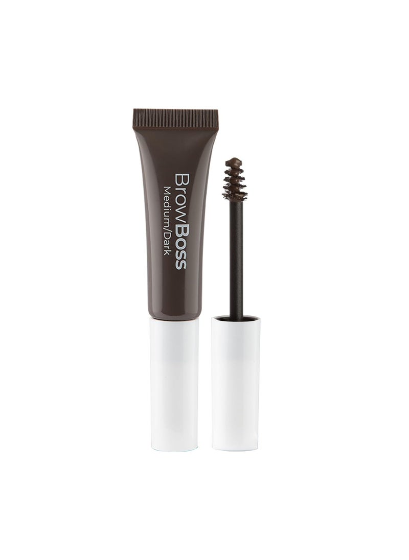 MCoBeauty Brow Boss Glue & Set, Medium/Dark, Semi-Tinted Brow Gel, Vegan, Cruelty Free Cosmetics