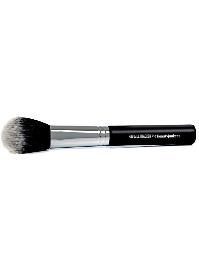 Powder Blush Bronzer Makeup Brush – Large Fluffy Domed Multitasker Make Up Brushes, Cheek Blusher, Contour, Blending, Setting Loose, Compact, Translucent, Minerals, Soft Synthetic Vegan Cruelty Free