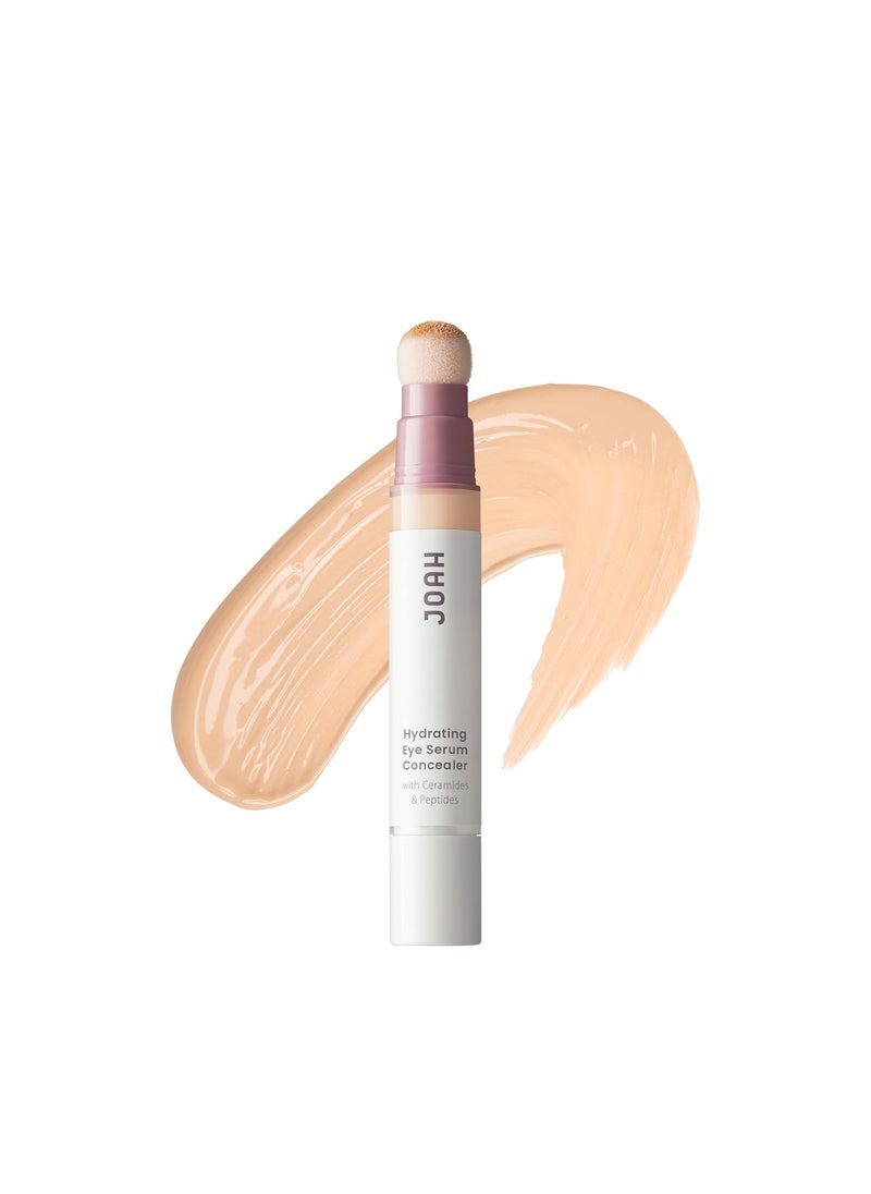 JOAH Perfect Complexion Under Eye Concealer and Hydrating Serum, Korean Makeup for Dark Circles and Puffiness, Peptide Serum with Medium Coverage, Cushion Tip Applicator