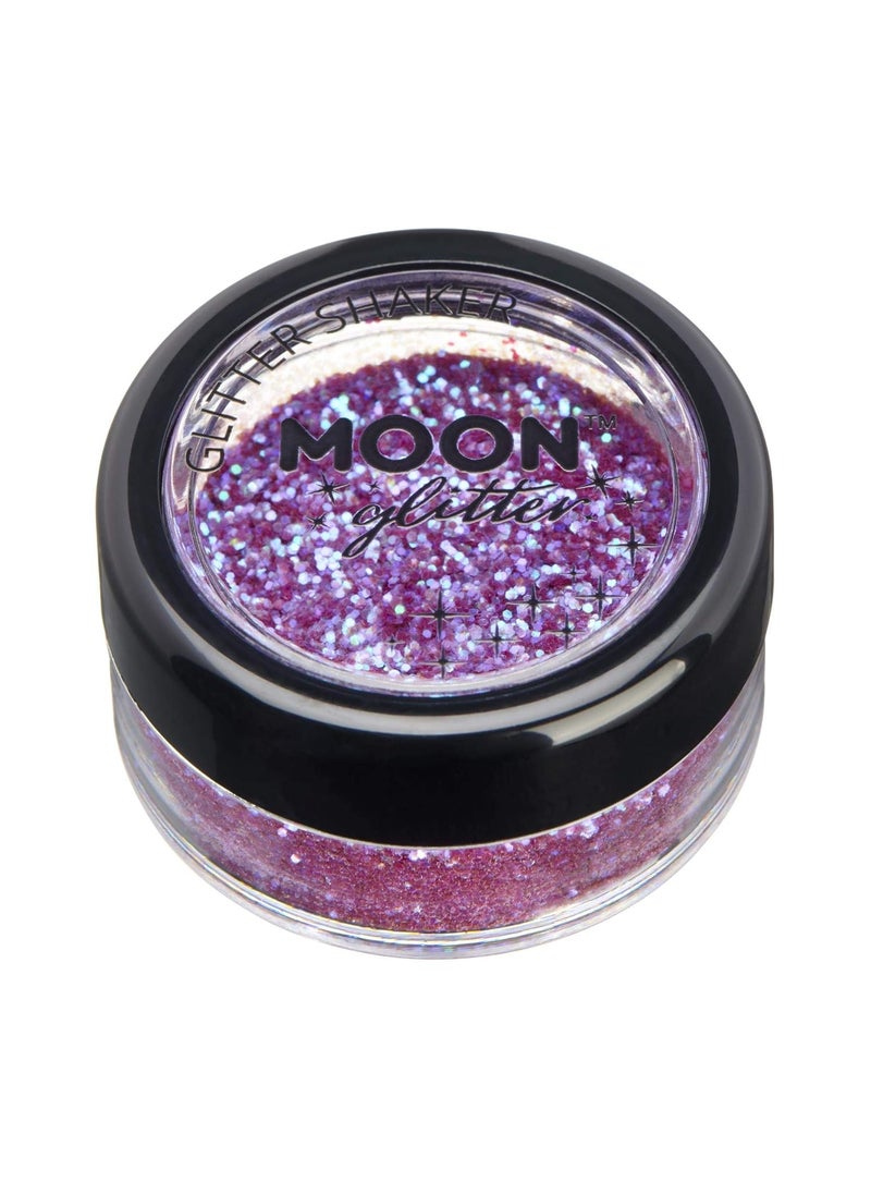 Iridescent Glitter Shakers by Moon Glitter – 100% Cosmetic Glitter for Face, Body, Nails, Hair and Lips - 5g - Purple