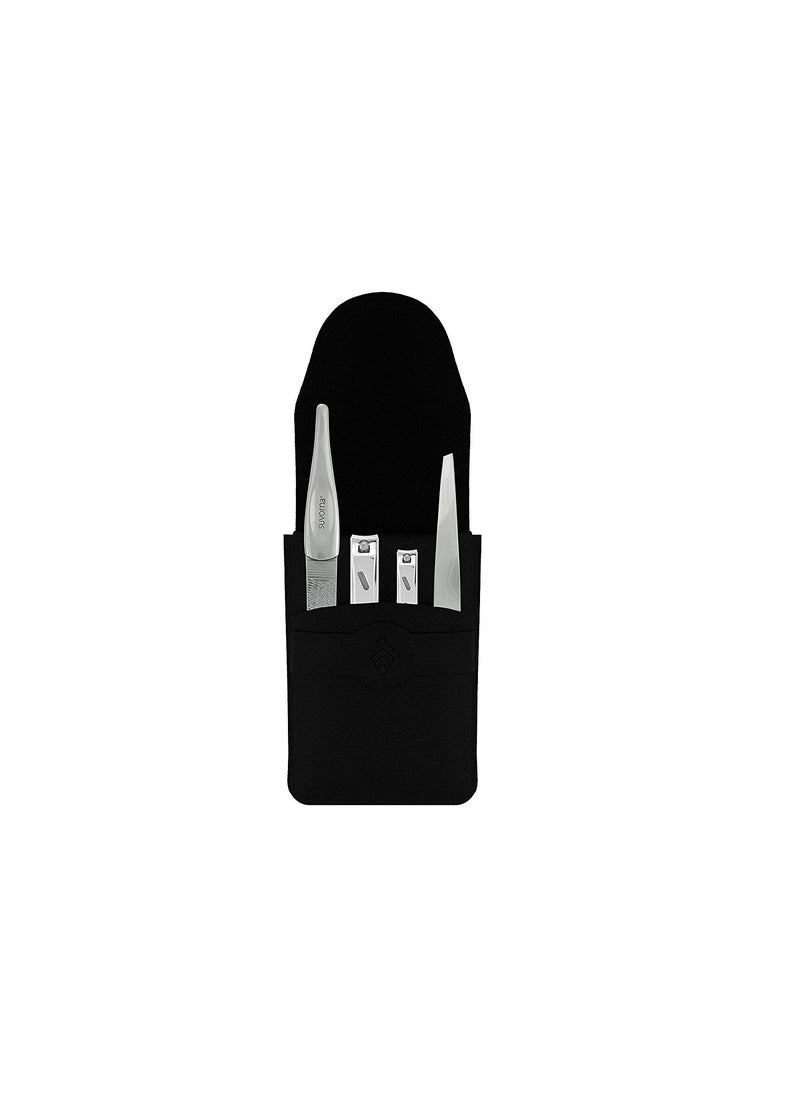 Manicure Kit Nail Clipper Set with Metal Nail File, Large Nail Clippers for Thick Nails, Small Nail Clippers, Tweezers for Women Facial Hair, Fingernail Clipper Manicure Set for Women and Men