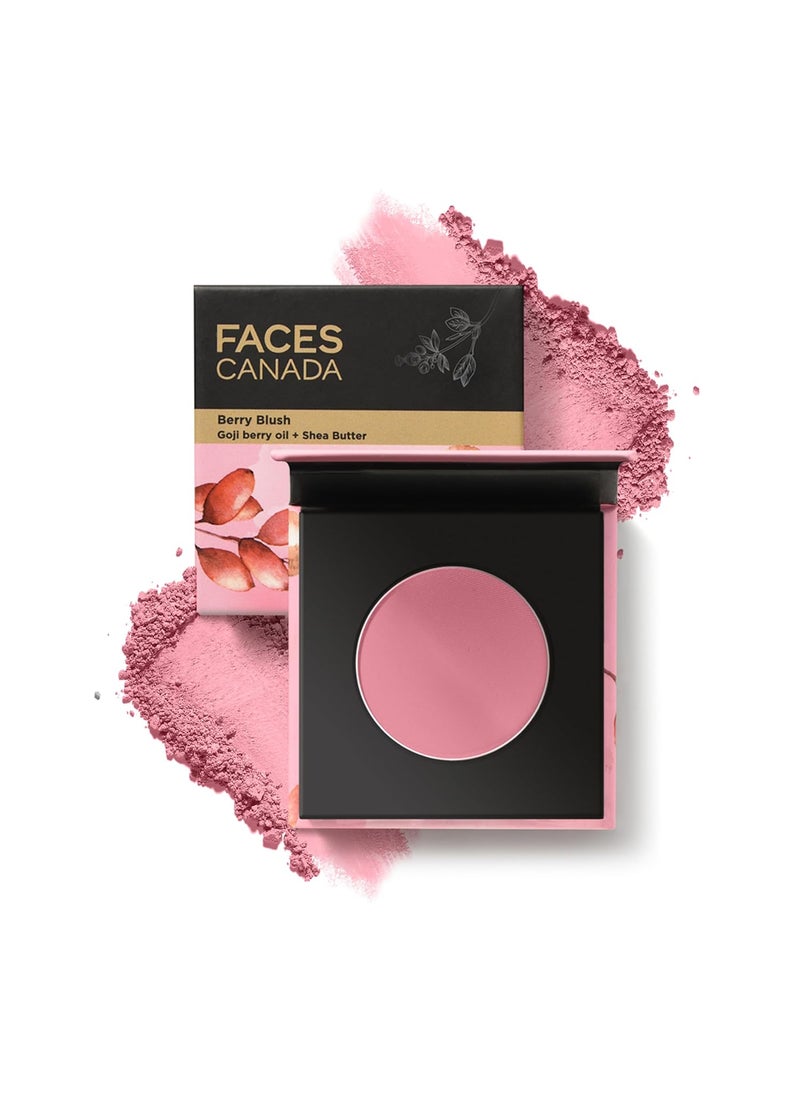 Berry Blush - Love Vibes Only 03 | Lightweight Long Lasting Matte Finish | with Shea Butter Vitamin A & C | Blendable & Buildable Coverage | 0.14 Oz/4g