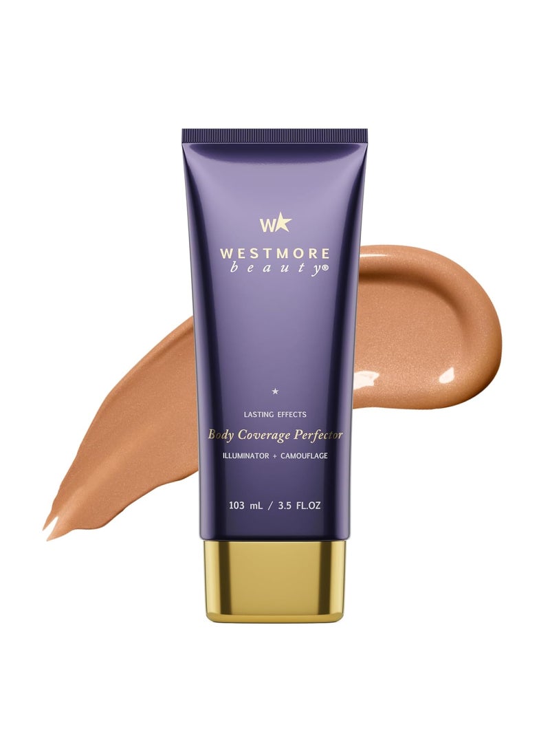 Westmore Beauty Skin Foundation Concealer, Body Makeup 3.5 Fl Oz (Golden Radiance, Cream) - Waterproof, Transfer-Resistant, Long-Lasting Coverage for Tattoo, Stretch Marks, Scars