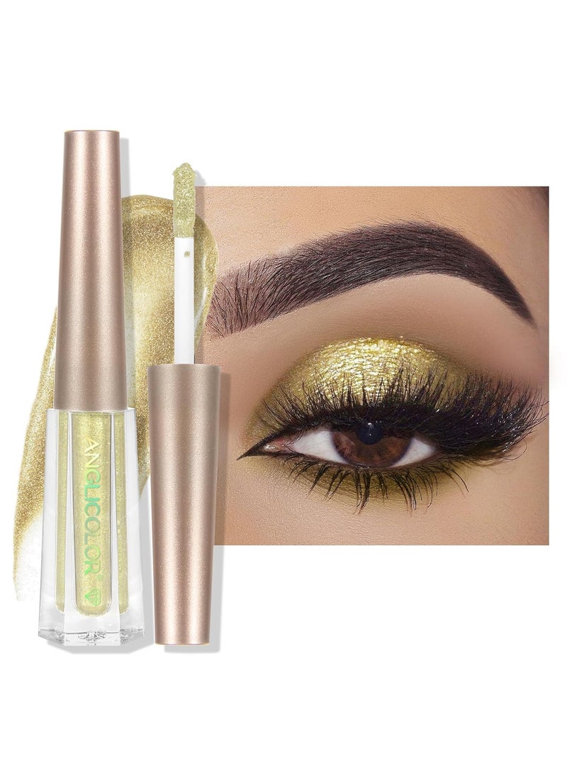 Glitter Eyeshadow Diamond, Liquid Eyeshadow Long-Lasting Quick-Dry, Lightweight Smooth, Shimmer Eyeshadow, Metals Gloss Sparkling Eyeliner Pen, Cosmetics Gift for Girls and Women