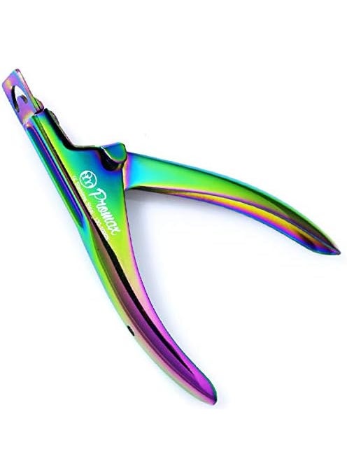 ProMax Acrylic Tip Cutters -Ergonomic Style False Nail Tip Clipper Cutters Trimmers Nail Tips Slicers Manicure & Pedicure Nail Art Tools Stainless Steel With very Attractive Colours-Titanium-130-10005