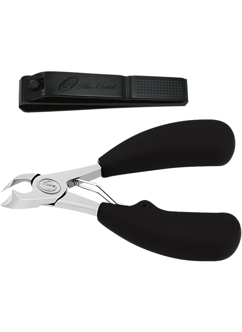 Podiatrist Toenail Clippers, Professional Pedicure Clippers for Thick and ingrown toenails, Perfect for Men and Seniors. with a Super Sharp Curved Blade, These Clippers Make an Ideal Grooming Tool.