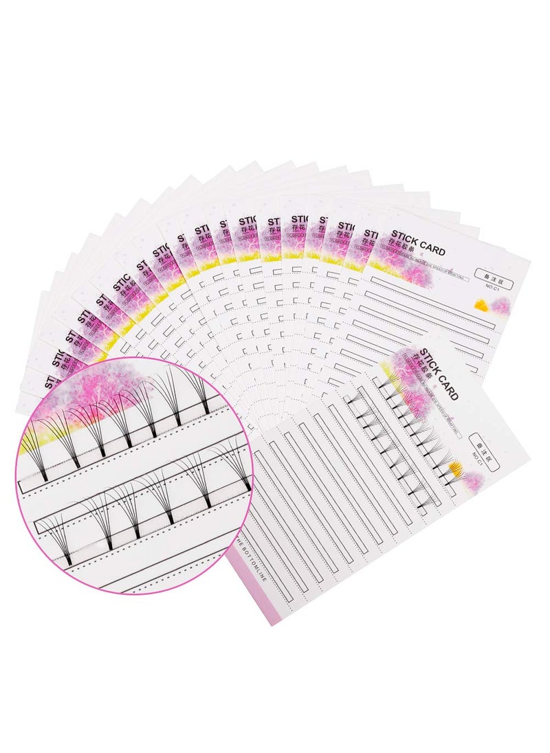 FADLASH Volume Fans Holder for Easy Fan Volume Lashes, 20Pcs Storage Card, Cruelty Free, Black