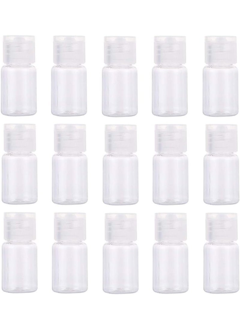 24 Pcs 0.17oz/5ml Clear Plastic Empty Bottles Refillable Travel Containers with Flip Cap Toiletry Bottles Cosmetic Sample Bottles for Shampoo Body Wash Lotion Cream Toner Essential Oil