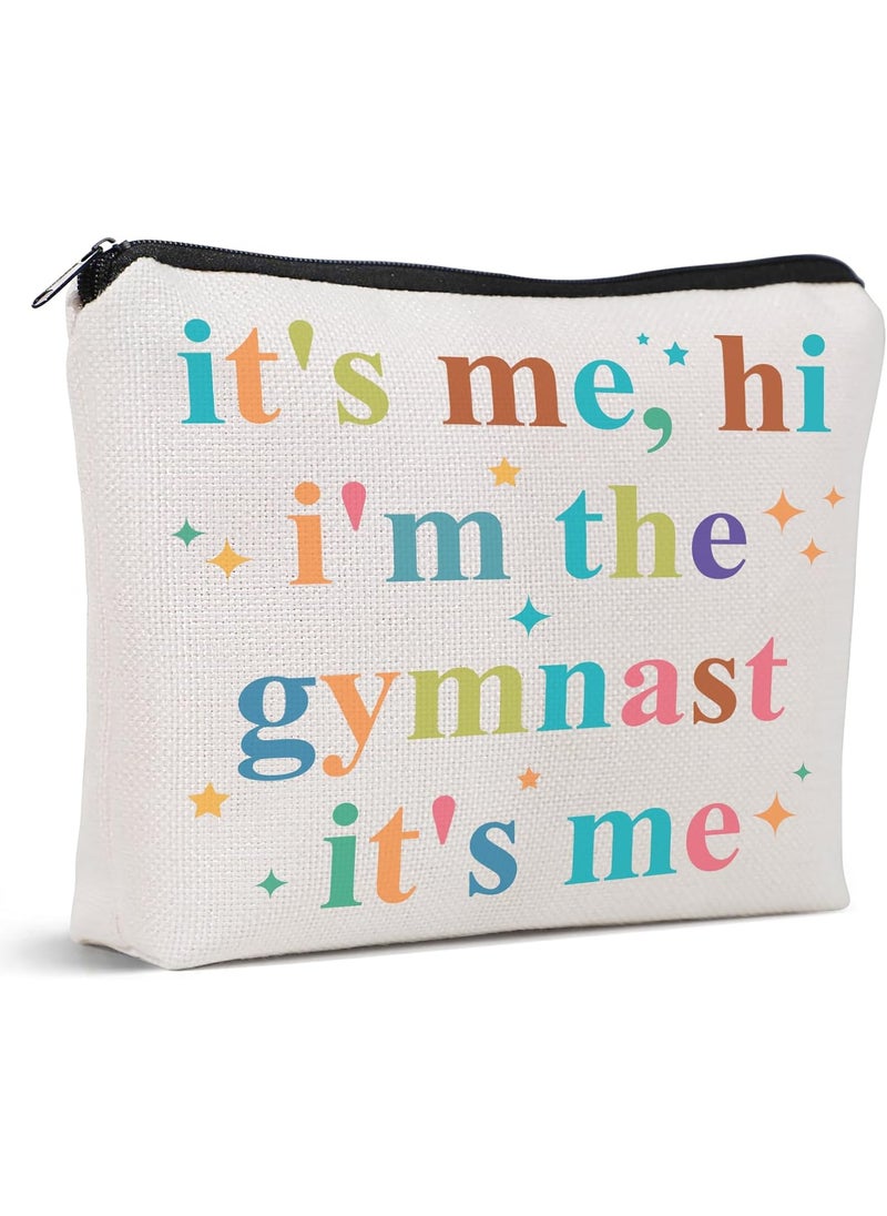 UAREHIBY Gymnast Gymnastics Team Gift,Graduation Gifts for Women,Gymnastic Makeup Bag for Her Female Gymnastics Athletics Coach Friend Sister,Gymnastics Stuff