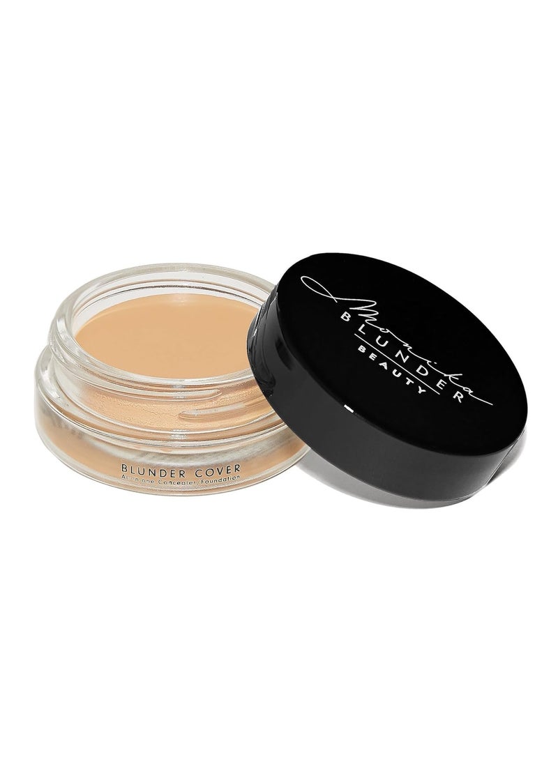 Monika Blunder Beauty - Blunder Cover Foundation Concealer - Shade: 3.5 - Drei.5 - Light/Medium, Neutral with Subtle Pink Undertones - Clean Beauty, All-In-One, Cruelty-Free - 0.62 oz