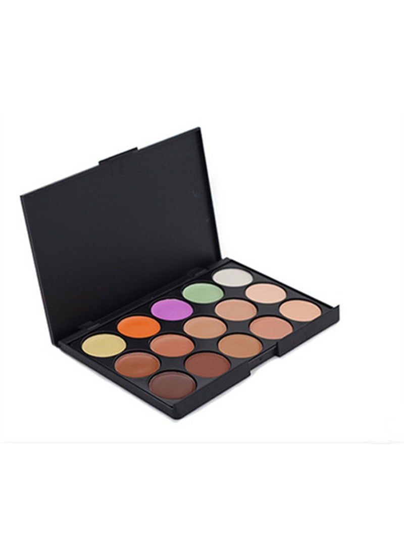 15 Colors Hydrating Cream Concealer Palette, Pure Vie Long Lasting Full Coverage Correcting Concealer Palette Foundation Camouflage Makeup Contour Kit for Conceals Corrects Dark Circles Acne Blemish#3