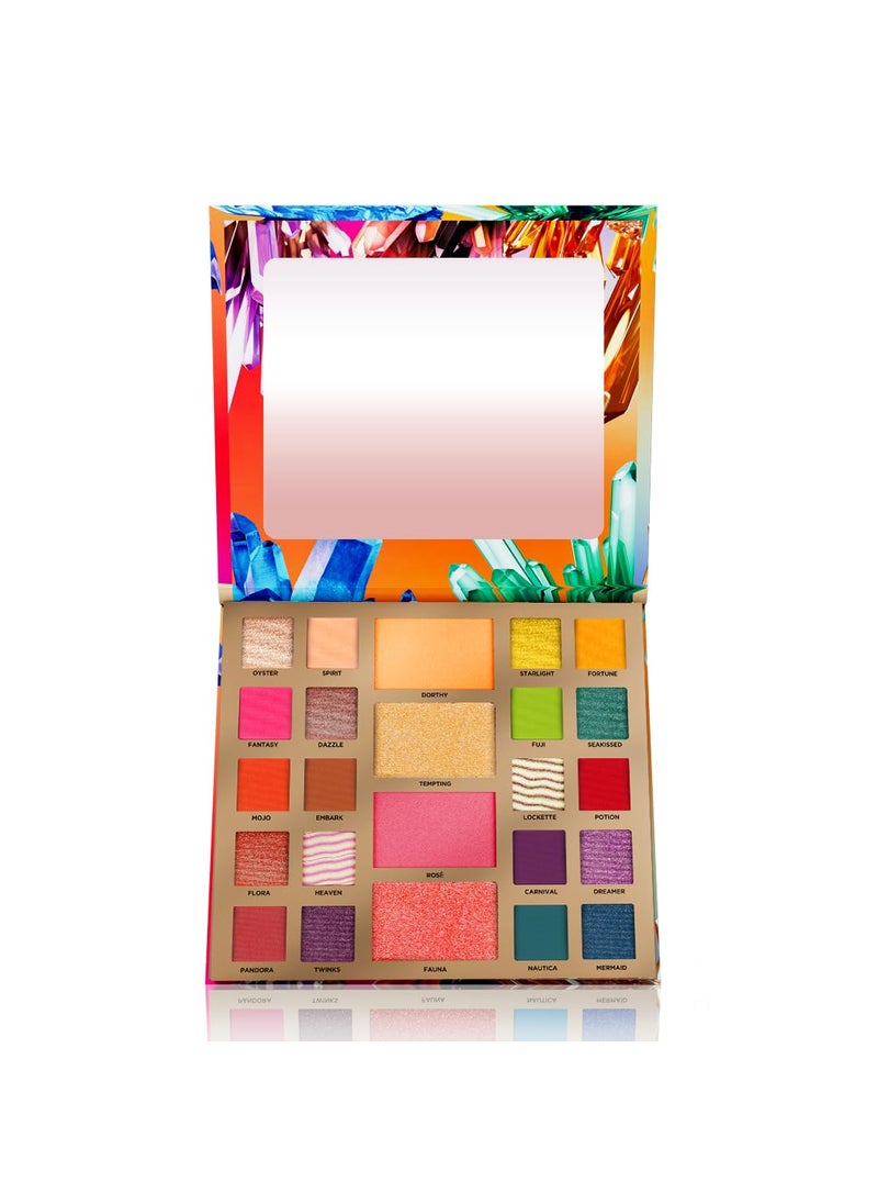 Eyeshadow and Blush Palette - Rich Shades - Effortless Blending, Long-lasting Wear, and Crease-proof Formula - Spellbound - 1.26 oz