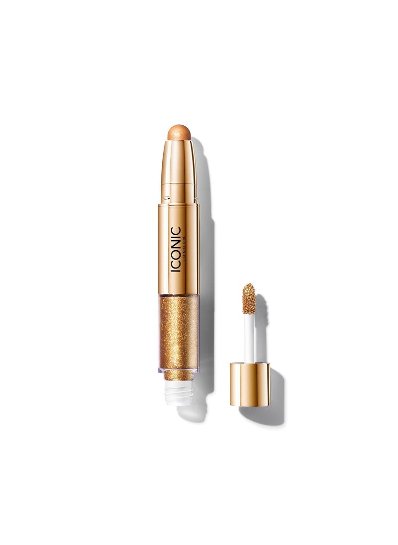 ICONIC LONDON Glaze Crayon | Dual Ended Eyeshadow Stick for Sparkling, Wet-Look Glazed Effect, Cruelty Free, Vegan Makeup