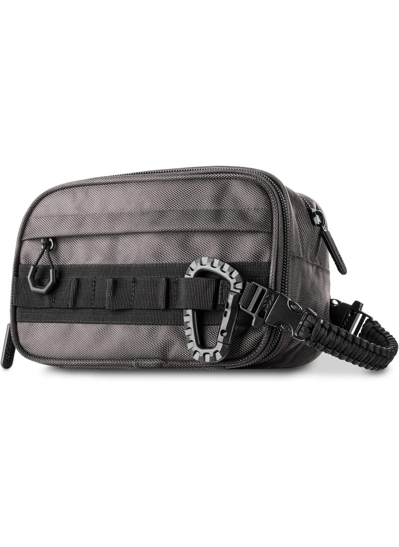 Fitdom Tactical Toiletry Bag Dopp Kit Case For Men. Perfect For Travel & Storage. Fits Large & Small Cosmetic Makeup, Clipper, Toothbrush, Shower, Shaving & Grooming Care. Best Overnight Organizer