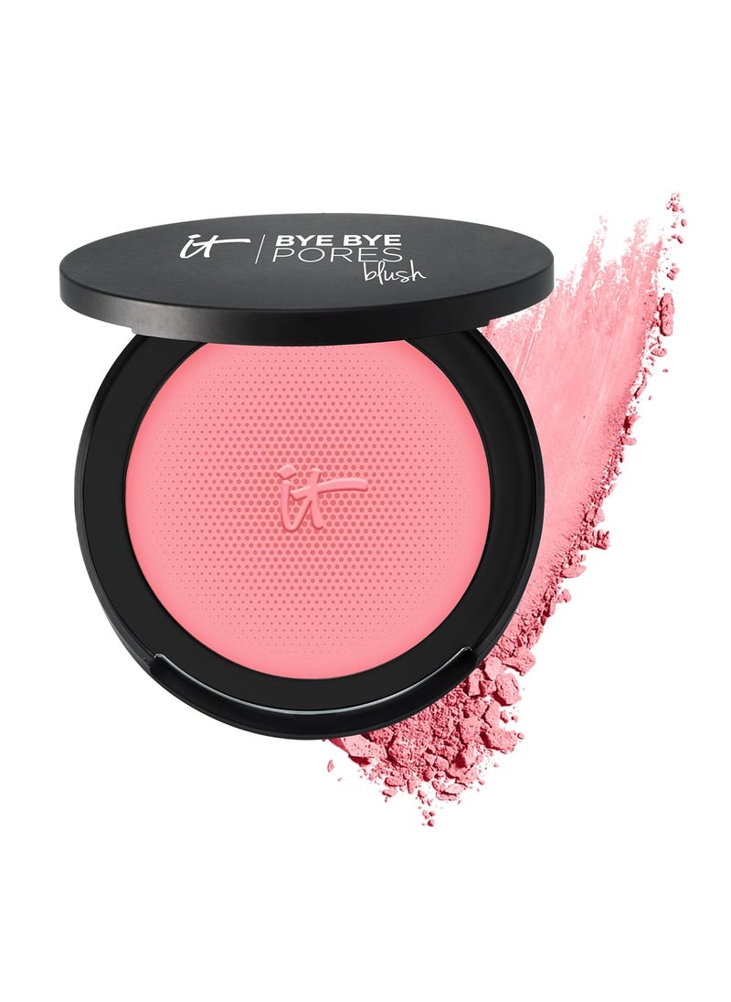 IT Cosmetics Bye Bye Pores Blush - Sheer, Buildable Color - Diffuses the Look of Pores & Imperfections - With Silk, Hydrolyzed Collagen, Peptides & Antioxidants - 0.192 oz