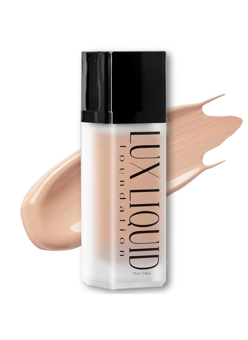 Organic Aloe-Based LUX Liquid Foundation, Natural Vegan Gluten-Free Made in USA, Nutmeg