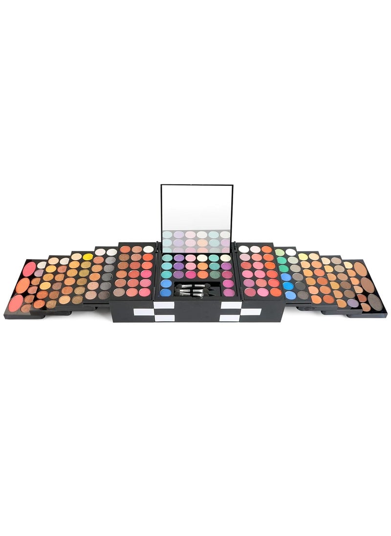 Pure Vie All-in-One Holiday Makeup Gift Set Essential Starter Full Makeup Kit for Women Include Colorful Highly Pigment Shimmer Glitter Eyeshadow Palette Concealer Blush Eyeliner Face Powder Lipgloss