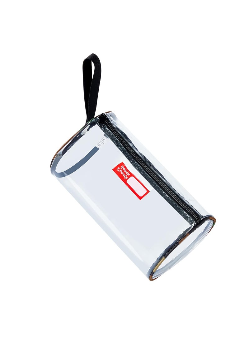 Rough Enough Large Clear Toiletry Bag Cosmetic Pouch Organizer for Traveling Sunscreen Family Beach Trip Journey Skin Care Equipment Storage