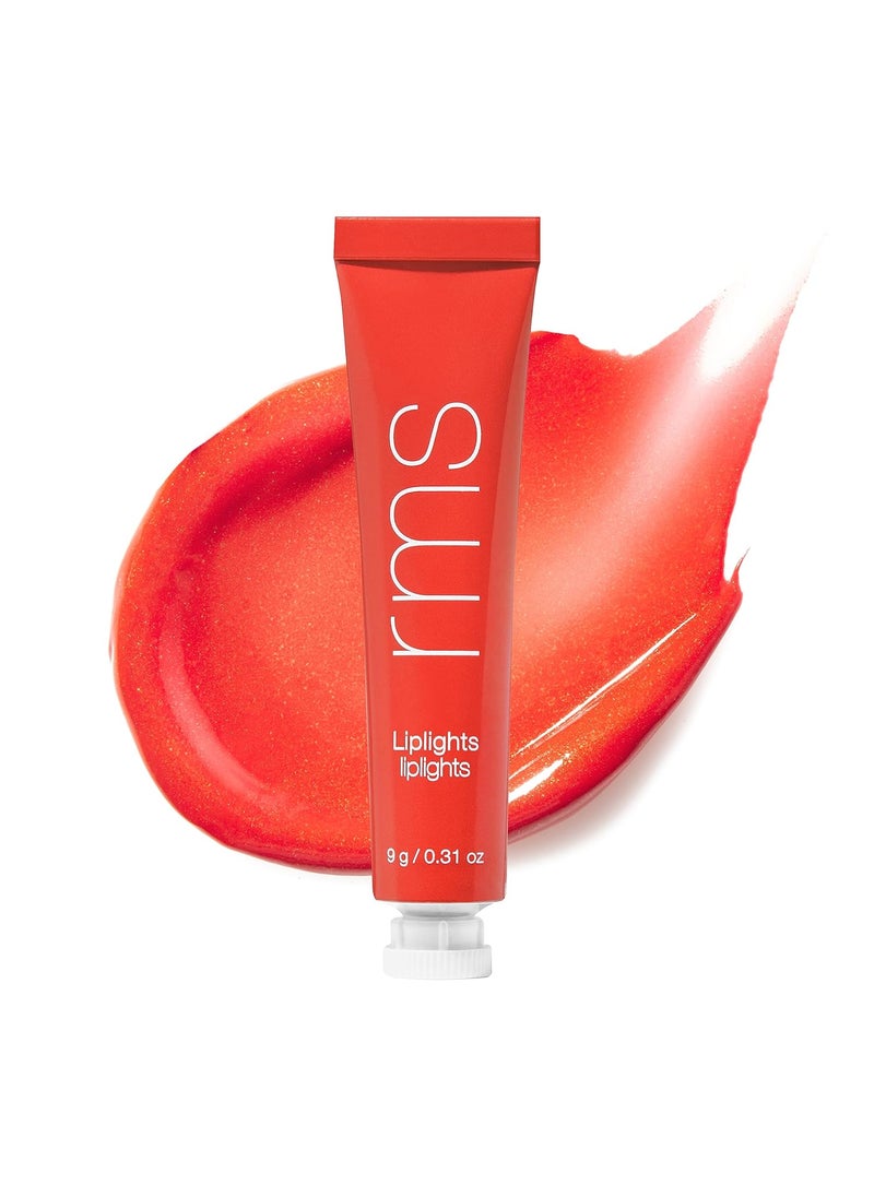 RMS Beauty Liplights Cream Lip Gloss - Lip Plumper, Lip Balm & Lip Gloss with Jojoba Oil, Hydrating Lip Tint & Lip Plumper Gloss, Tinted Lip Gloss