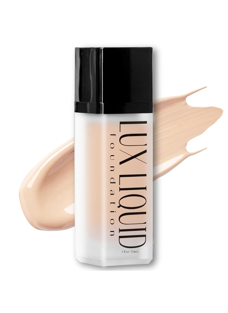 Organic Aloe-Based LUX Liquid Foundation, Natural Vegan Gluten-Free Made in USA, Vanilla
