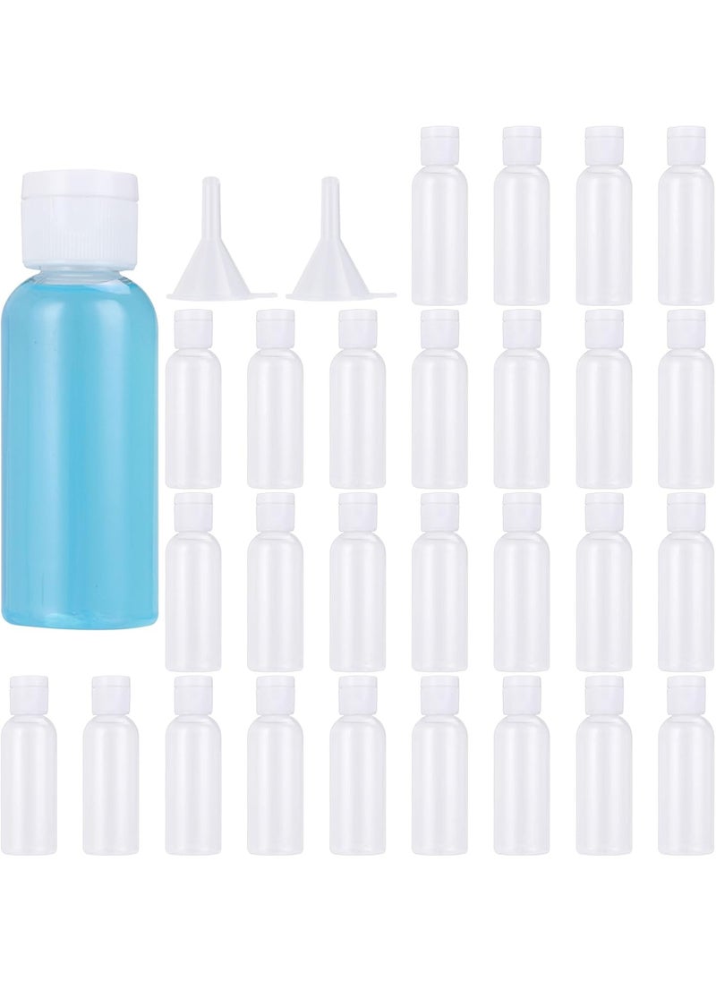 APACALI 100 PCS Plastic Bottles 2oz Travel Bottles for Toiletries, Clear Refillable Empty Travel Size Containers 60ml Bottles with Caps, Small Cosmetic Containers for Liquid, Lotions, Cream, Toner