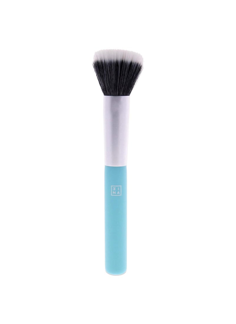 3INA The Foundation Brush - Flexible Tool for Powder and Liquid Products - Soft, Tapered Bristles for Smooth, Poreless Skin - Ergonomic Handle for Precise Buffing, Blending, and Contouring - 1 pc