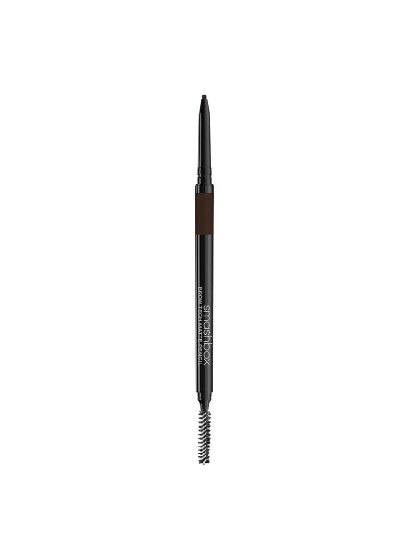 Smashbox Brow Tech Matte Eye Brow Pencil | Waterproof, Smudge Proof + Long Lasting with Spoolie Brush