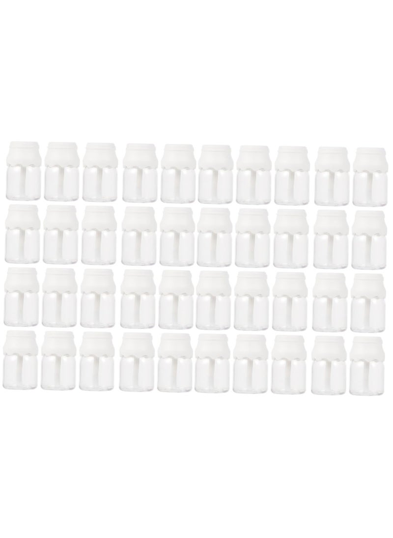 40 Pcs Milk Bottle Lip Gloss Tube Lip Balm Tube Plastic Bottles Lip Color Container Lipstick Tube Lip Gloss Container Lip Gloss Bottle Refillable Bottles Empty Lip Gloss Tube
