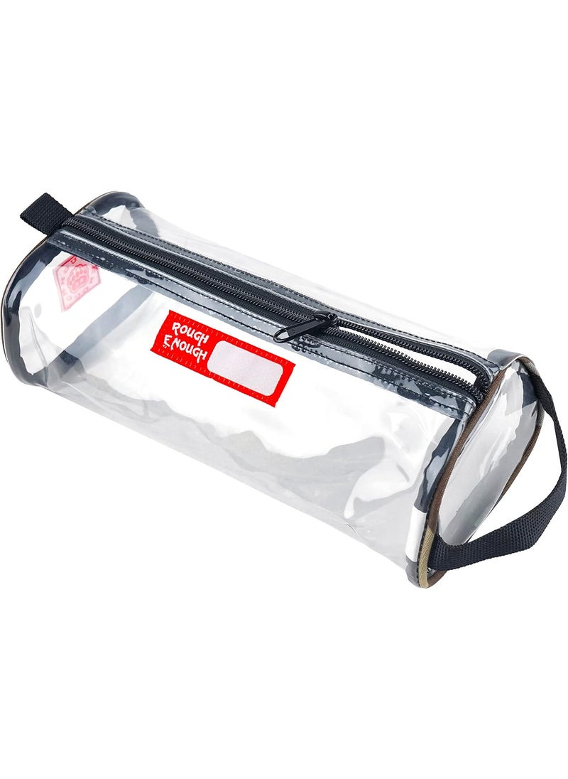 Rough Enough TSA Approved Clear Toiletry Bag Versatile Makeup Cosmetic Case Organizer for Women Men Traveling