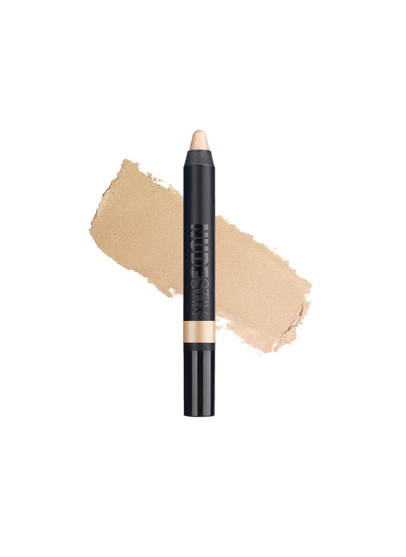 Nudestix Magnetic Luminous Eye Color Pencil, Eyeshadow + Eyeliner + Eyelid Primer + Highlighter Stick, Satin Finish Cream Makeup, Long Lasting, Waterproof