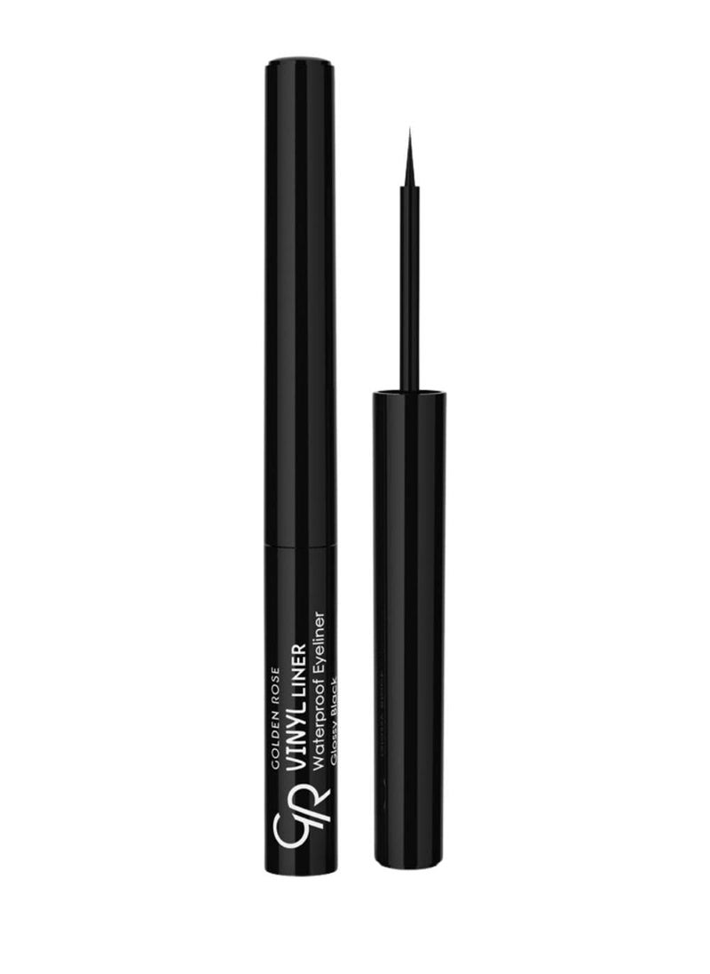 Golden Rose Vinyl Eyeliner Highly Pigmented, Waterproof, Glossy Black