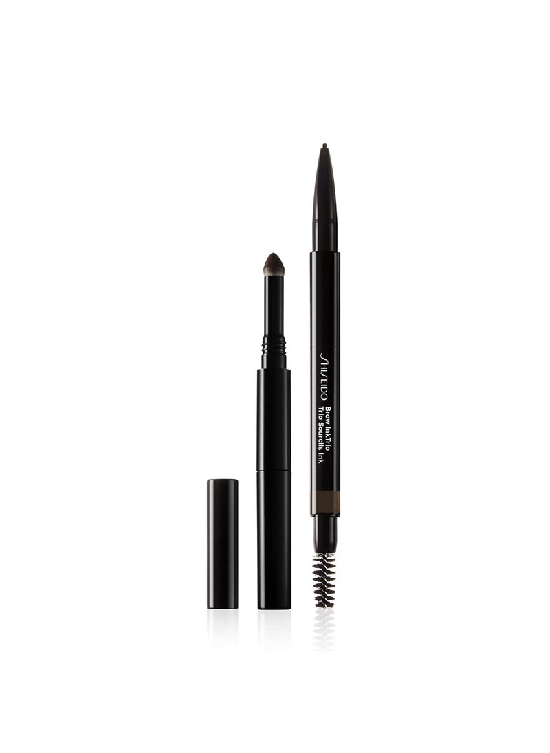 Shiseido BrowInk Trio - 3-in-1 Pencil, Powder & Brush to Balance, Fill & Define Brows - Sweat, Smudge & Water Resistant